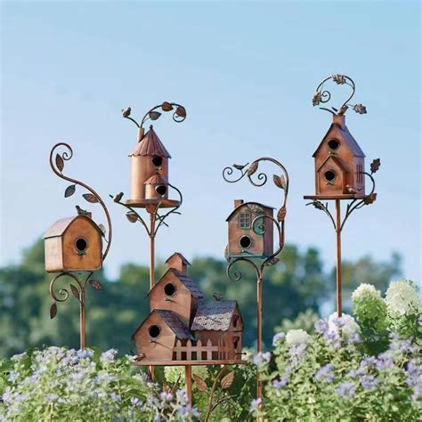 metal bird house|wilcohome decorative metal bird house.